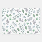 Botanisches Wrapping Paper Flat Sheet Set 3 Geschenkpapier Set (Vorderseite)