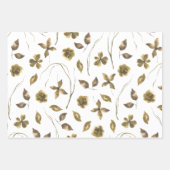 Botanisches Wrapping Paper Flat Sheet Set 3 Geschenkpapier Set (Vorderseite)