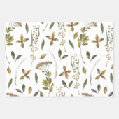 Botanisches Wrapping Paper Flat Sheet Set 3 Geschenkpapier Set (Vorderseite 3)