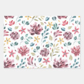 Botanisches Wrapping Paper-Set Geschenkpapier Set (Vorderseite 3)