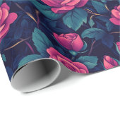 Botanisches Wrapping-Papier der Chic-Rose Geschenkpapier (Rolleneckpunkt)