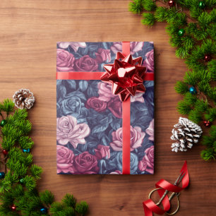 Botanisches Wrapping-Papier für die Rose Geschenkpapier