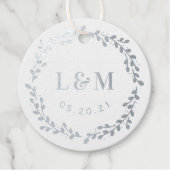Botanisches Wreath-Monogramm Geschenkanhänger (Vorderseite)