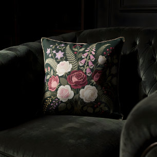 Botanisches Wurfkissen – Vintage-Blumendesign Kissen
