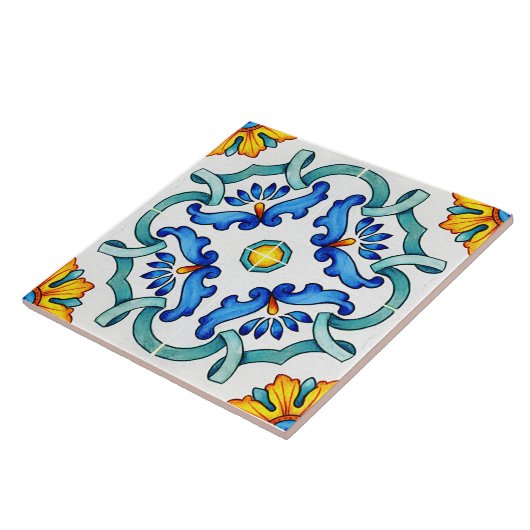 Botanisches Ziermediterranes Fliese (Seite)