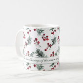 Botanisches Zitat zu Weihnachten Kaffeetasse (Vorderseite Links)