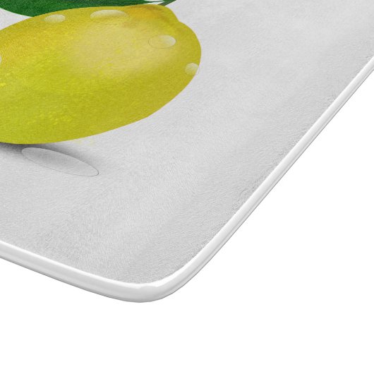 Botanisches Zitronen-Schneidebrett Schneidebrett (Ecke)