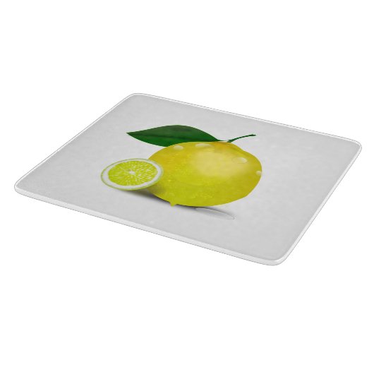 Botanisches Zitronen-Schneidebrett Schneidebrett (Ecke)