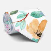 Botanisches Zitronenmuster Krawatte (Gerollt)