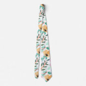 Botanisches Zitronenmuster Krawatte (Rückseite)