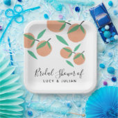 Botanisches Zitrusfrüchte-Brautparty aus handgezog Pappteller (Party)