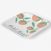 Botanisches Zitrusfrüchte-Brautparty aus handgezog Pappteller (Gewinkelt)