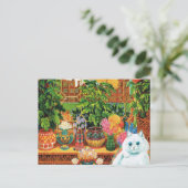 Botaniskatze von Louis Wain Postkarte (Stehend Vorderseite)