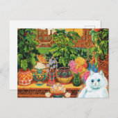 Botaniskatze von Louis Wain Postkarte (Vorne/Hinten)