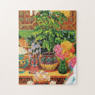 Botaniskatze von Louis Wain Puzzle
