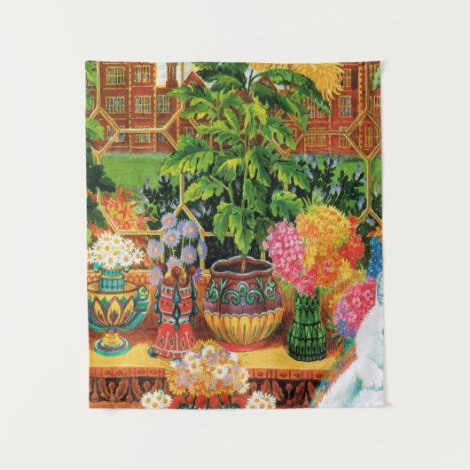 Botaniskatze von Louis Wain Wandteppich (Vorderseite)