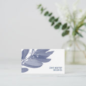 Botanist der moderne botanische Blätter Blau und W Visitenkarte (Stehend Vorderseite)