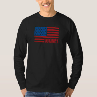 Botanist Distressed Grunge American Flag USA Patri T-Shirt
