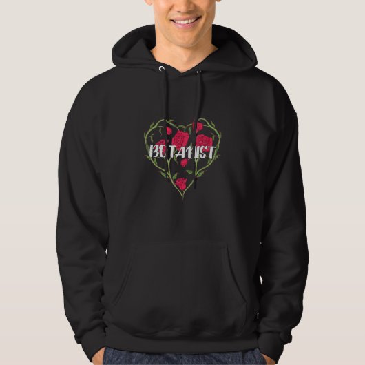 Botanist Heart Rose Botany Gardener Hoodie (Vorderseite)
