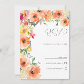 Botanorange-gelbe Rosa Sommerblütenblüte UAWG Einladung (Vorderseite)