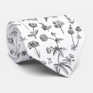 Botanticals floral Black   Krawatte