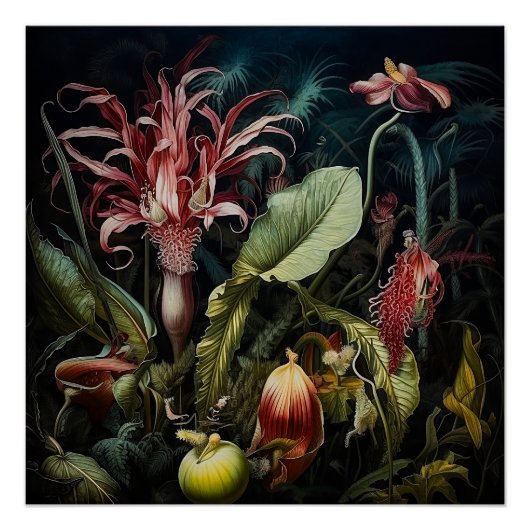 Botanticals in einem Dschungel Poster (Vorderseite)