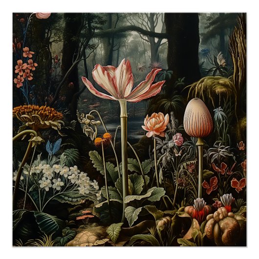 Botanticals in einem Dschungel Poster (Vorderseite)