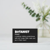 Botany Expert Definition Spaß Visitenkarte (Stehend Vorderseite)