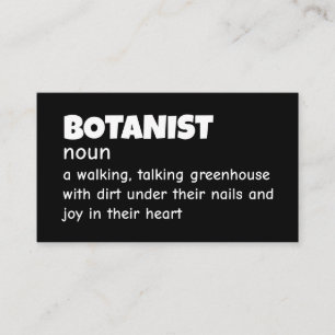 Botany Expert Definition Spaß Visitenkarte