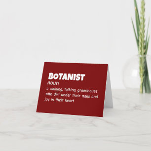 Botany Expert Funny Definition Dankeskarte