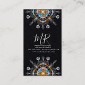 Botany Florist Yoga Boho Mandala Business Card Visitenkarte (Rückseite)