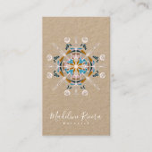 Botany Florist Yoga Boho Mandala Kraft Visitenkarte (Vorderseite)