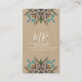 Botany Florist Yoga Greenery Mandala Kraft Visitenkarte (Rückseite)