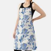 Botany Geometric Baroque Iris Blume Muster. Seam Schürze (InSitu)