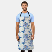 Botany Geometric Baroque Iris Blume Muster. Seam Schürze (Getragen)