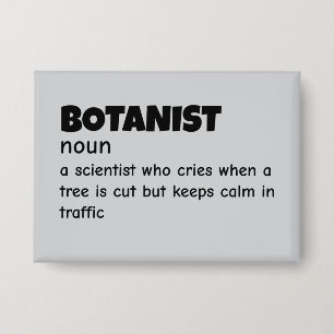 Botany Nerd Funny Definition Button