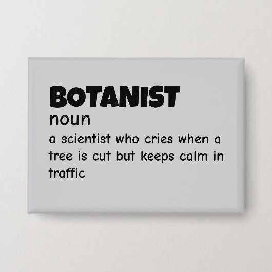 Botany Nerd Funny Definition Button (Vorderseite)