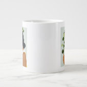 Botany Portrait - Frau mit Grün Jumbo-Tasse (Vorderseite)