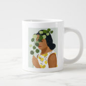Botany Portrait - Frau mit Grün Jumbo-Tasse (Rechts)