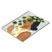 Botany Portrait - Frau mit Grün Notizblock (Linke Seite)