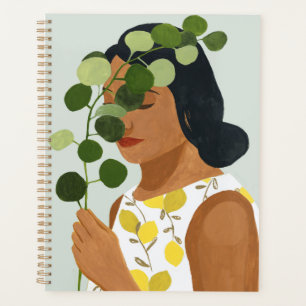 Botany Portrait - Frau mit Grün Planer