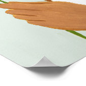 Botany Portrait - Frau mit Grün Poster (Ecke)