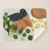 Botany Portrait - Frau mit Grün Sherpadecke (Vorderseite (Horizontal))