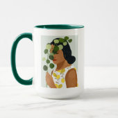 Botany Portrait - Frau mit Grün Tasse (Links)