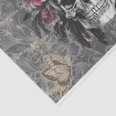 Botany Skull Floral Decoupage Seidenpapier (Ausschnitt)