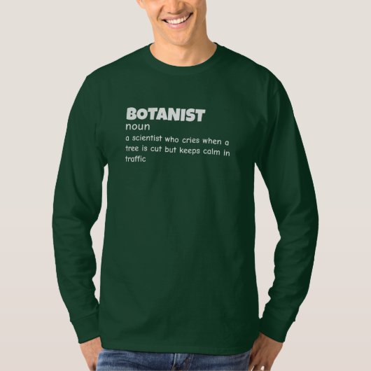 Botany Teacher Funny Definition T-Shirt (Vorderseite)