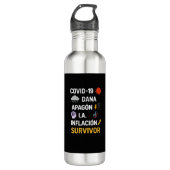 Botella acero inoxidable “Survivor” – Humor digita Edelstahlflasche (Vorderseite)