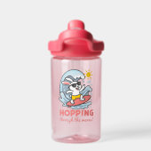 Botella con conejito kawaii surfero para niños trinkflasche (Rückseite)