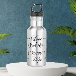 Botella de agua acero inoxidable motivacion love edelstahlflasche