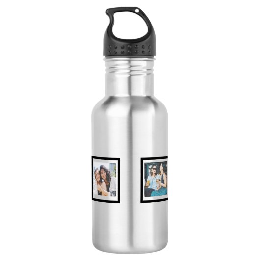 Botella De Agua Fantastic Photo Collage Best Frien Edelstahlflasche (Rückseite)